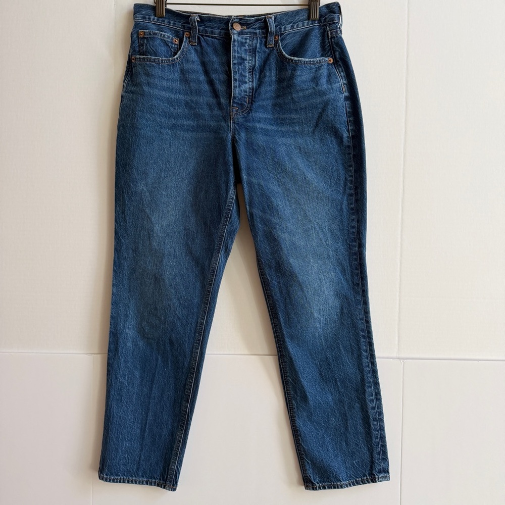 J.‎ Crew Women's Premium Edition High-Rise Straight Dark Blue Jeans Size 28